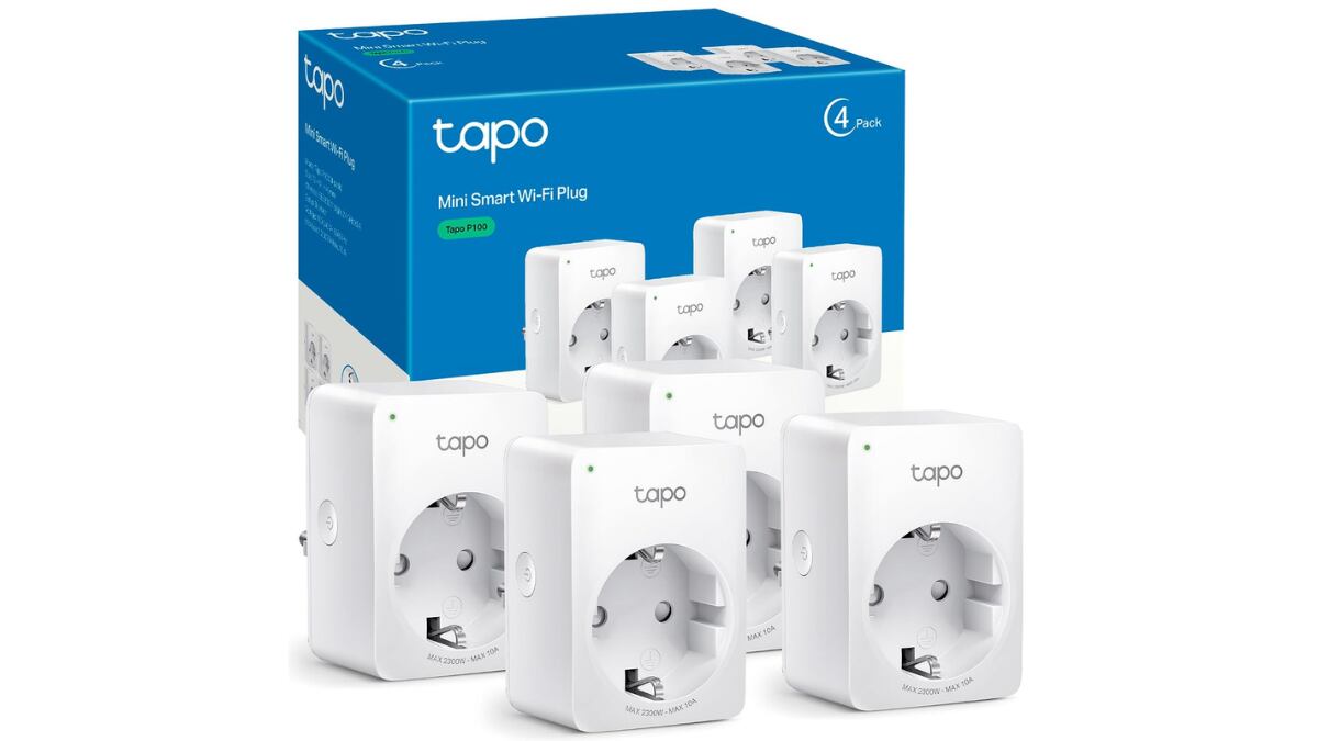 Paquete de 4 enchufes inteligentes Tapo.