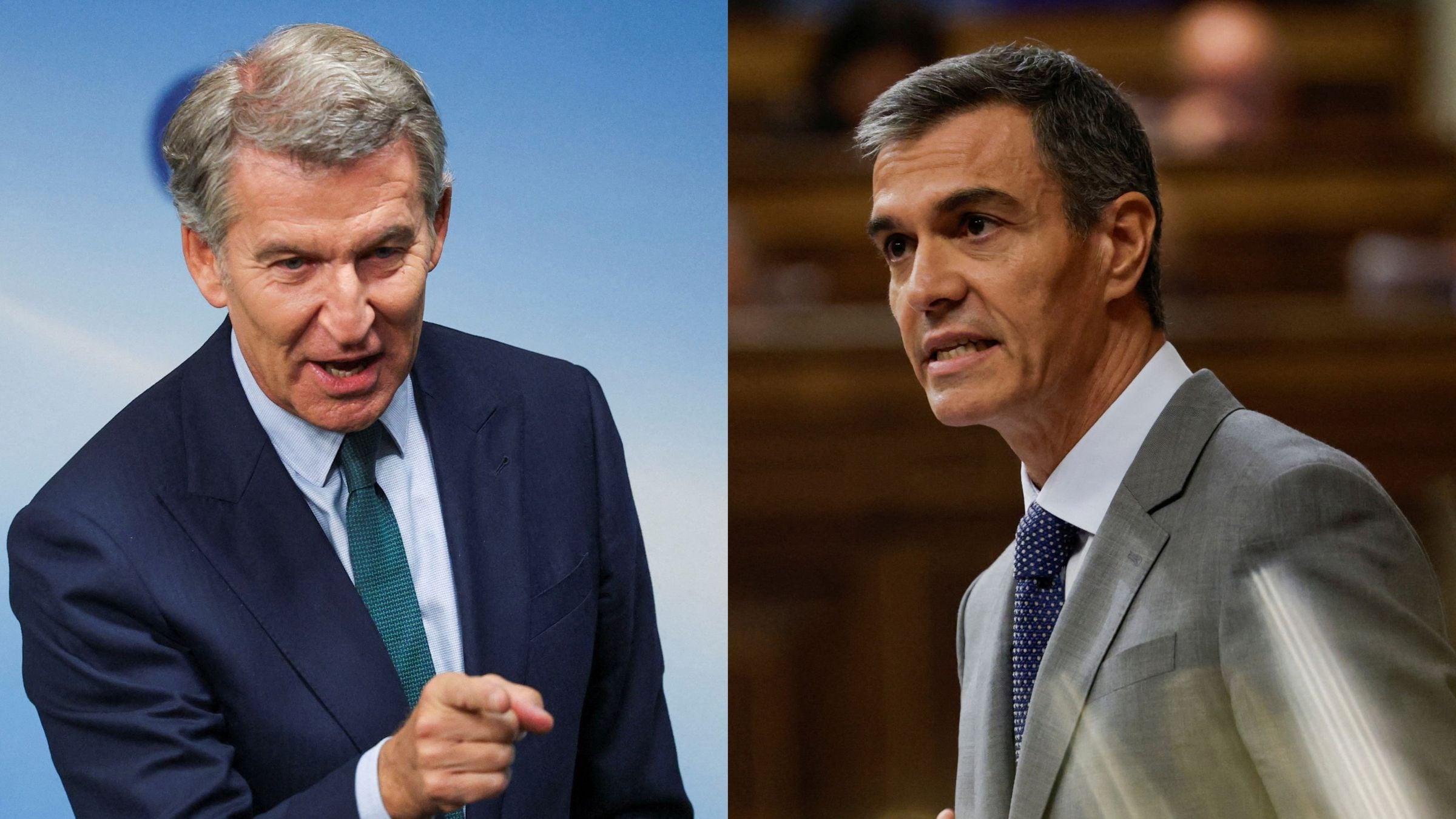 Alberto Nuñez Feijóo y Pedro Sánchez.