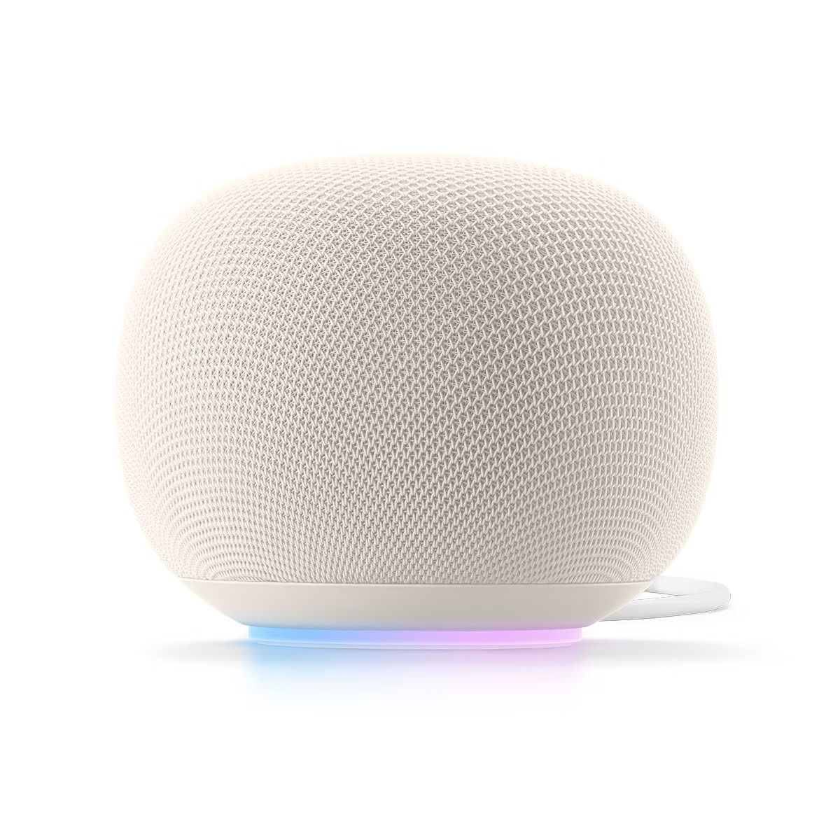 Altavoz inteligente - Google Home, 30W, Tecnología Gemini, Procesador Quad Core A55, Sonido Omnidireccional, Reconocimiento de Voz, Porcelain