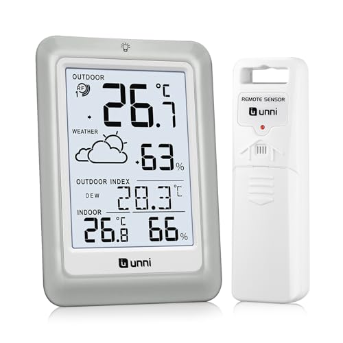 Termómetro inalámbrico para interiores y exteriores con 1 Sensor