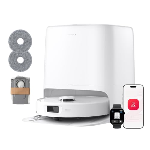 roborock Qrevo 2 Pro Set Robot Aspirador Succión Extrema de 25000 Pa,Blanco | Mopa FlexiArm, secado con aire caliente a 45 °C, autolimpieza a alta temperatura a 75 °C, sistema doble antienredos.