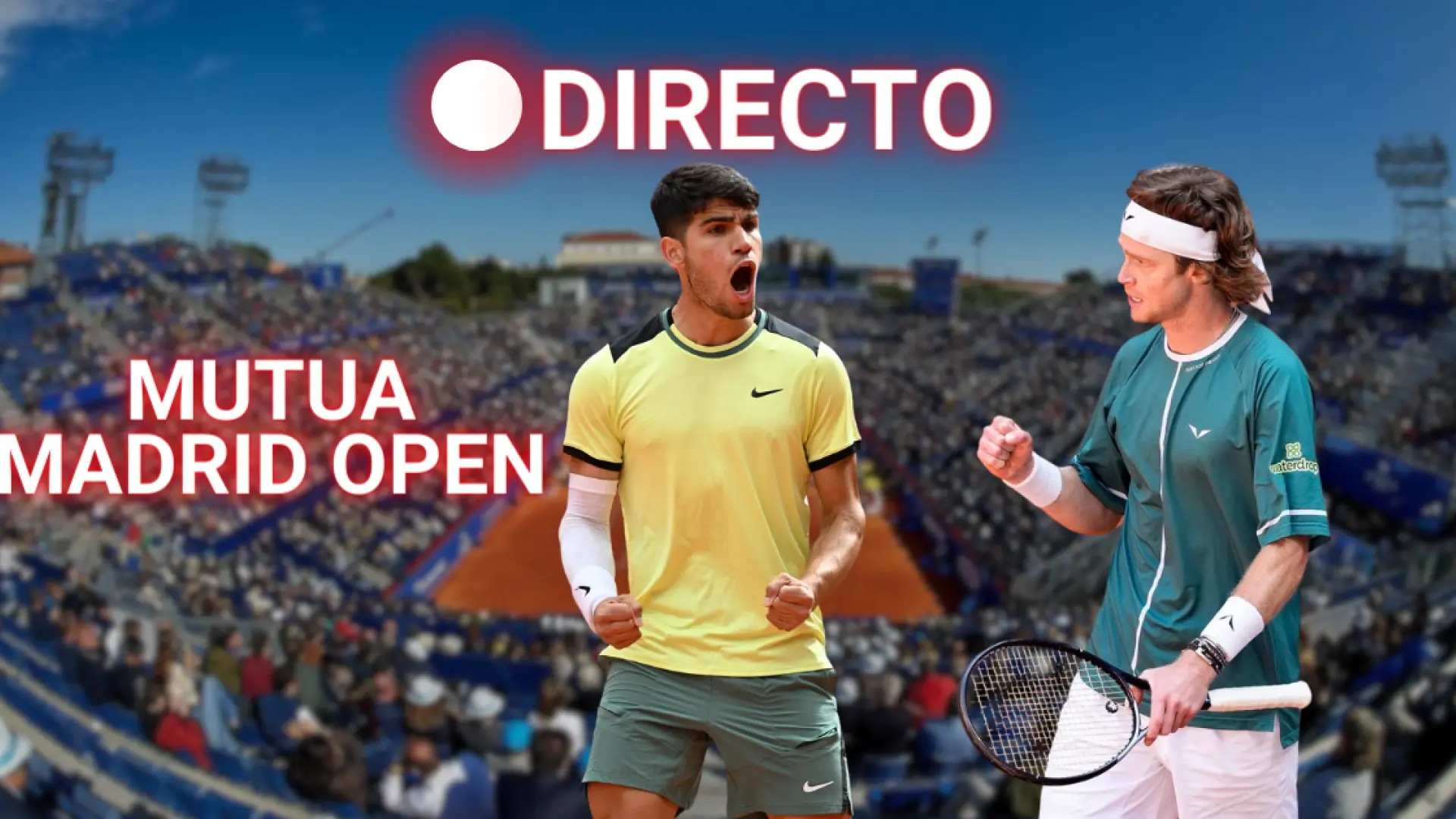 Carlos Alcaraz – Andrey Rublev, en directo: cuartos de final del Mutua Madrid Open
