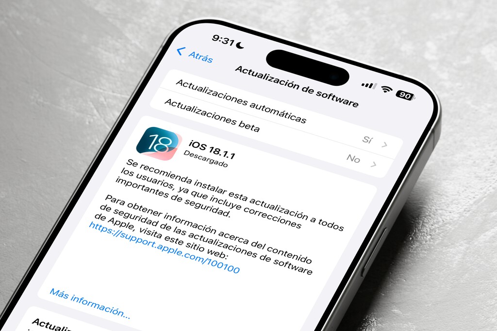 Apple lanza por sorpresa iOS 18.1.1 y más versiones. Y esta es la razón por la que te recomendamos encarecidamente actualizar 