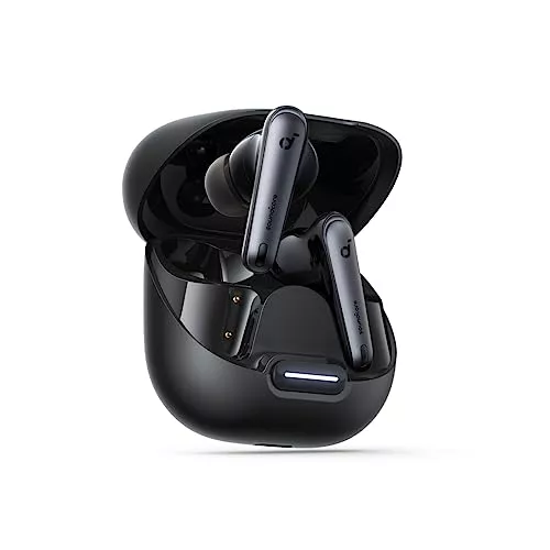 soundcore by Anker Liberty 4 NC Auriculares Inalambricos Bluetooth, 98,5% Reducción del Ruido, Cancelación Ruido Adaptable a oídos y Entorno, Hi-Res Audio, 50 Horas, Carga inalámbrica, Bluetooth 5.3