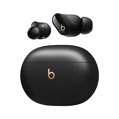 Beats Studio Buds + | Auriculares Totalmente inalámbricos con cancelación de Ruido, Mejor compatibilidad con Apple y Android, micrófono Integrado, Bluetooth, Resistencia al Sudor - Negro/Oro