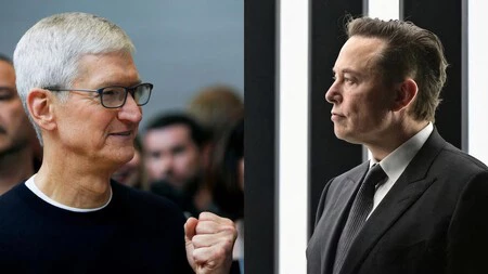 Elon Musk Y Tim Cook