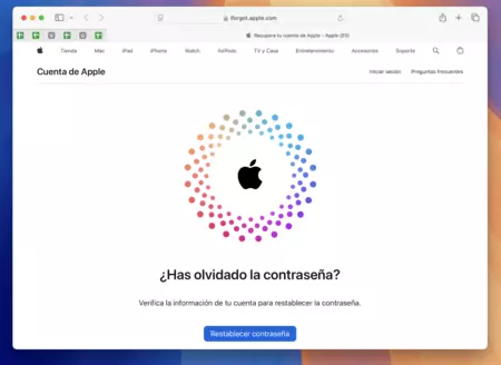 Restablecer contraseña de iCloud