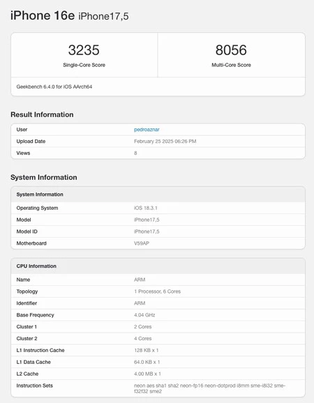 Iphone 16e Analisis Applesfera 01 Geekbench