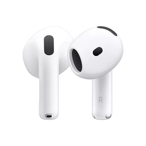 Apple AirPods 4 cancelación Activa de Ruido, Auriculares inalámbricos, Bluetooth, Audio adaptativo, Modo de Sonido Ambiente, Audio Espacial Personalizado, Estuche de Carga USB-C y Carga inalámbrica