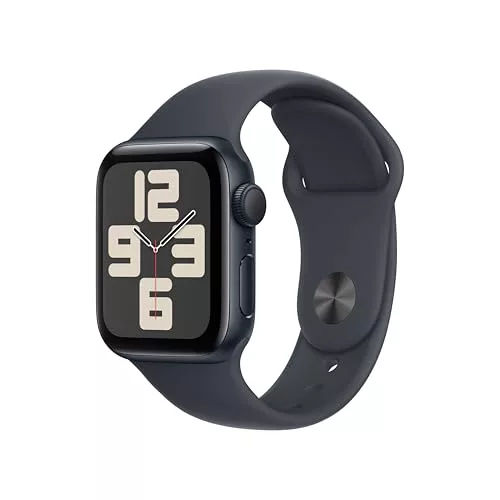 Apple Watch SE de 2.ª generación GPS Smartwatch con Caja de Aluminio en Medianoche de 40 mm y Correa Deportiva Medianoche - Talla S/M. Monitores de entreno y sueño y Resistencia al Agua