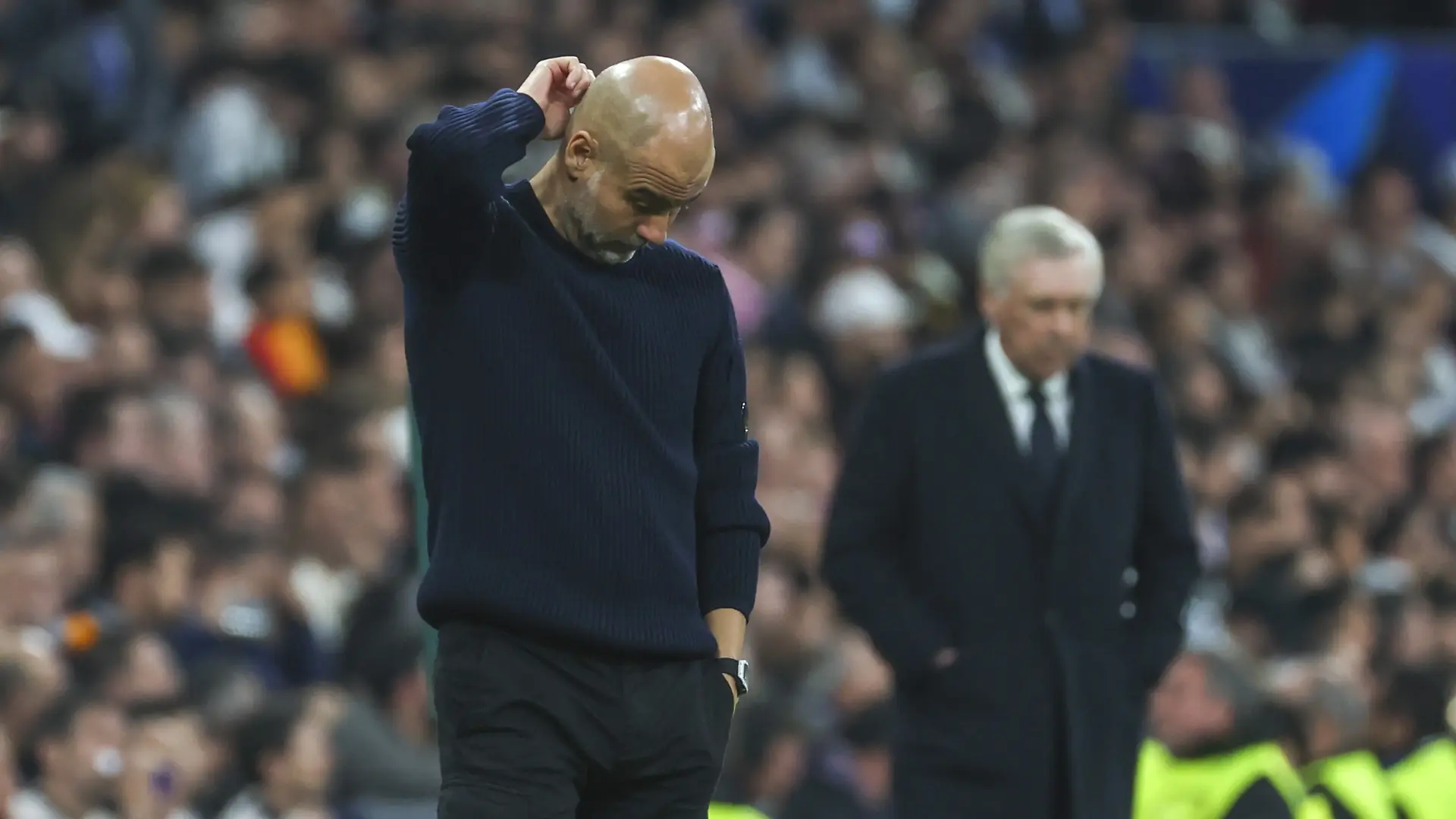 Guardiola y su enésimo batacazo en el City este año: sin opciones de reinar, el Bernabéu le canta "quédate" y él tiene "ganas de seguir"