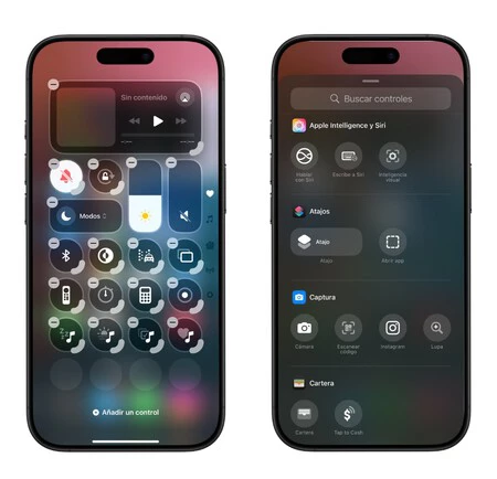 Centro de control iOS 18.4