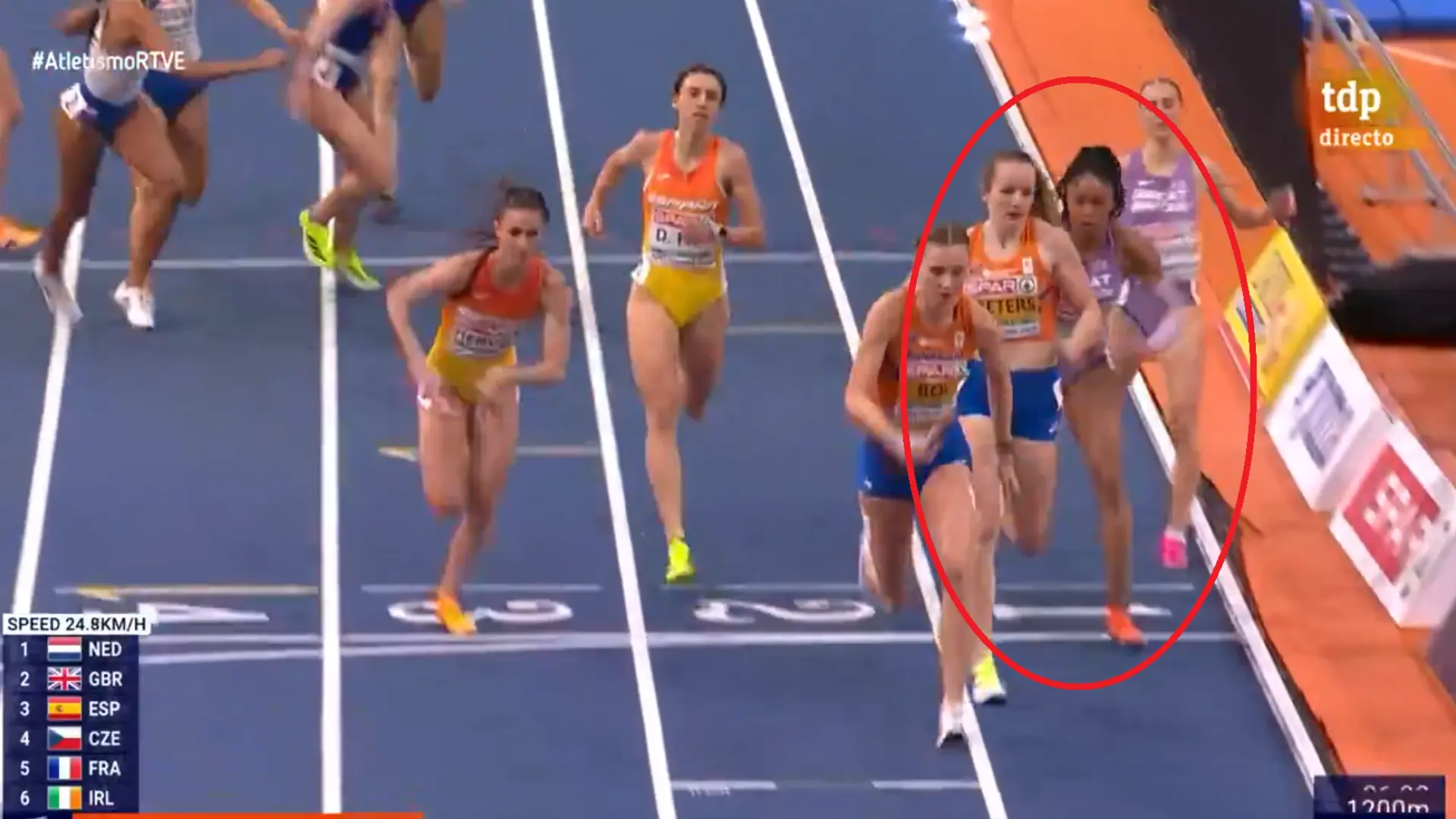 La polémica y sucia jugada en el 4x400m femenino que dejó a España sin medalla en el Europeo de Países Bajos