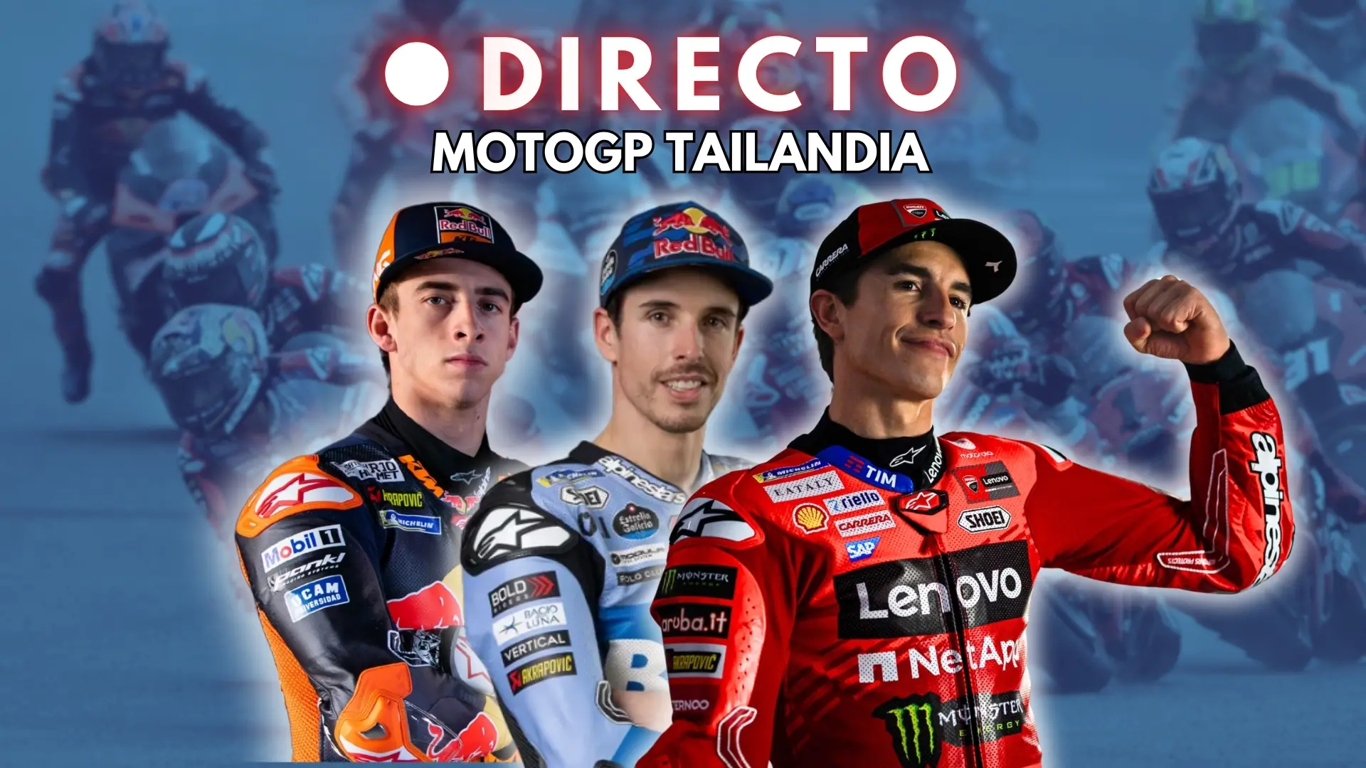 MotoGP Tailandia 2025, en directo | Carrera al sprint y última hora sobre Marc Márquez, Pedro Acosta y Álex Márquez