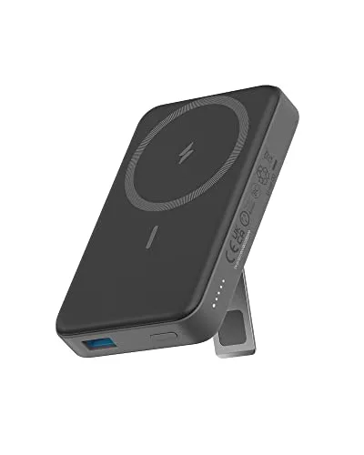 Anker 633 Batería Externa Magnética, 10.000 mAh Power Bank Inalámbrico Plegable PD20W con Cable USB C, Compatible con iPhone 16/15/14/13/12 Series y más