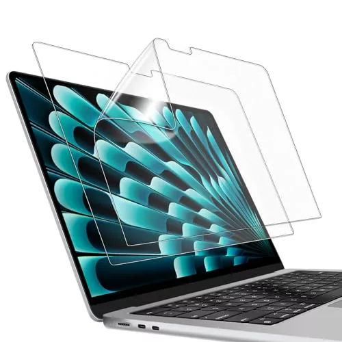 JETech Protector de Pantalla para MacBook Air 13,6 Pulgadas (2025/2024/2022, M4/M3/M2), PET Película Antirreflejos Mate, Anti-Huellas Dactilares, 2 Unidades