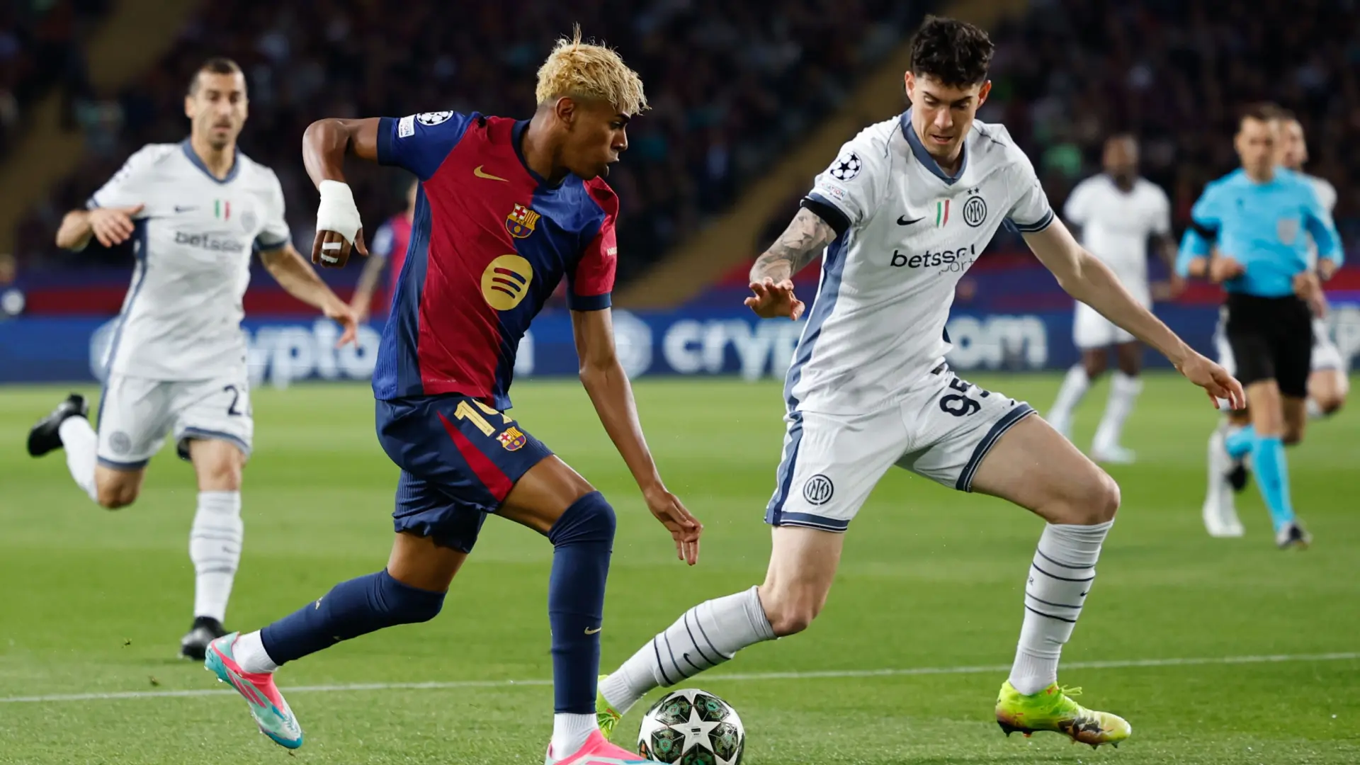 El Barça firma las tablas con el Inter en la demencial ida de 'semis' de Champions protagonizada por un inmenso Lamine
