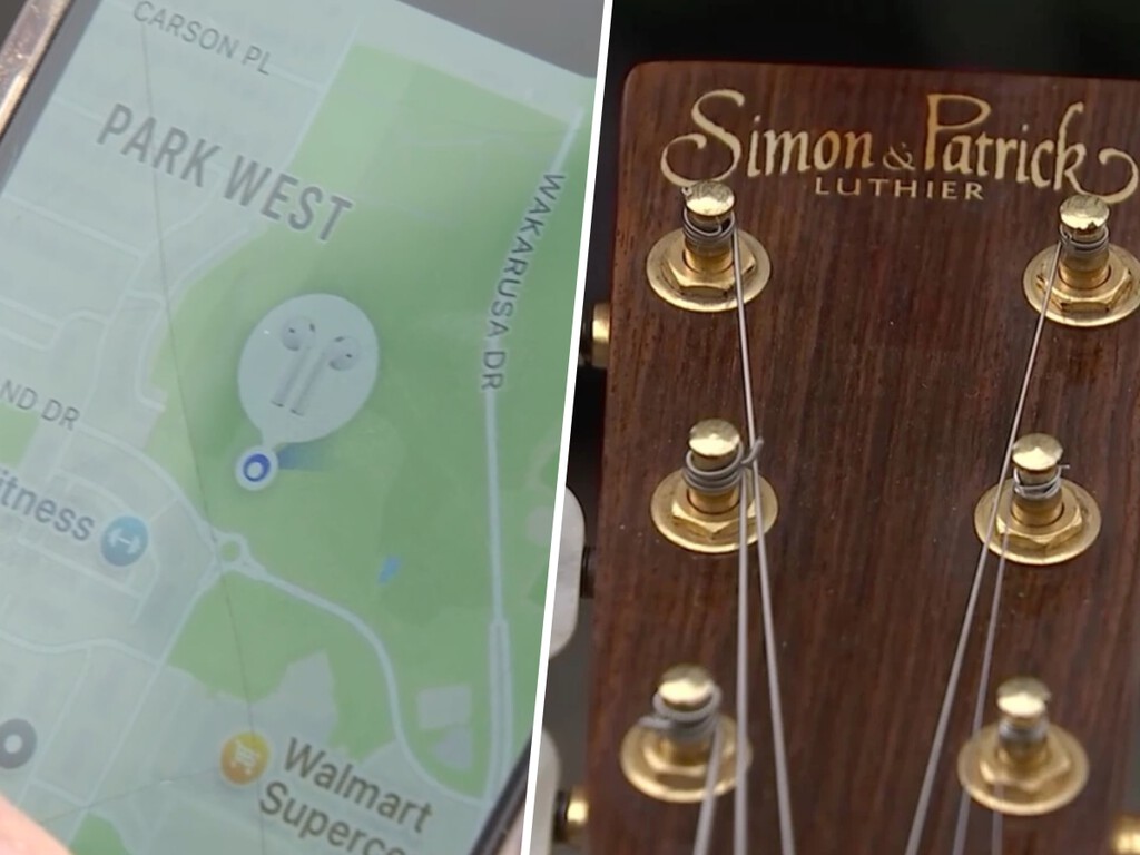 Rastrean un Airpod perdido que los lleva hasta un "gran alijo" de productos robados, incluyendo una guitarra única 