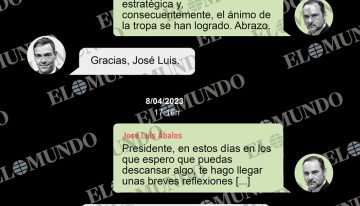 Los 'whatsapps' de Sánchez a Ábalos en 2023: «He echado de menos muchas veces trabajar contigo, también tu amistad»