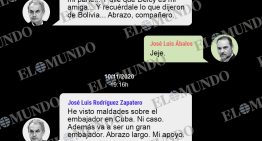 Los 'whatsapps' de la influencia de Zapatero como «amigo de Delcy» y «apoyo al embajador en Cuba» pese a las «maldades»