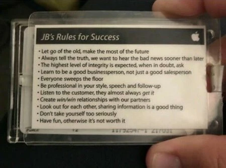 Apple Jobs Reglas