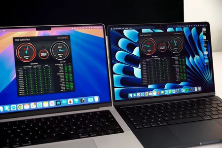 La velcoidad del SSD en el MacBook Air M4 es mucho más baja, aunque en el día a día no he notado diferencia (salvo en la edición intensa de vídeo)