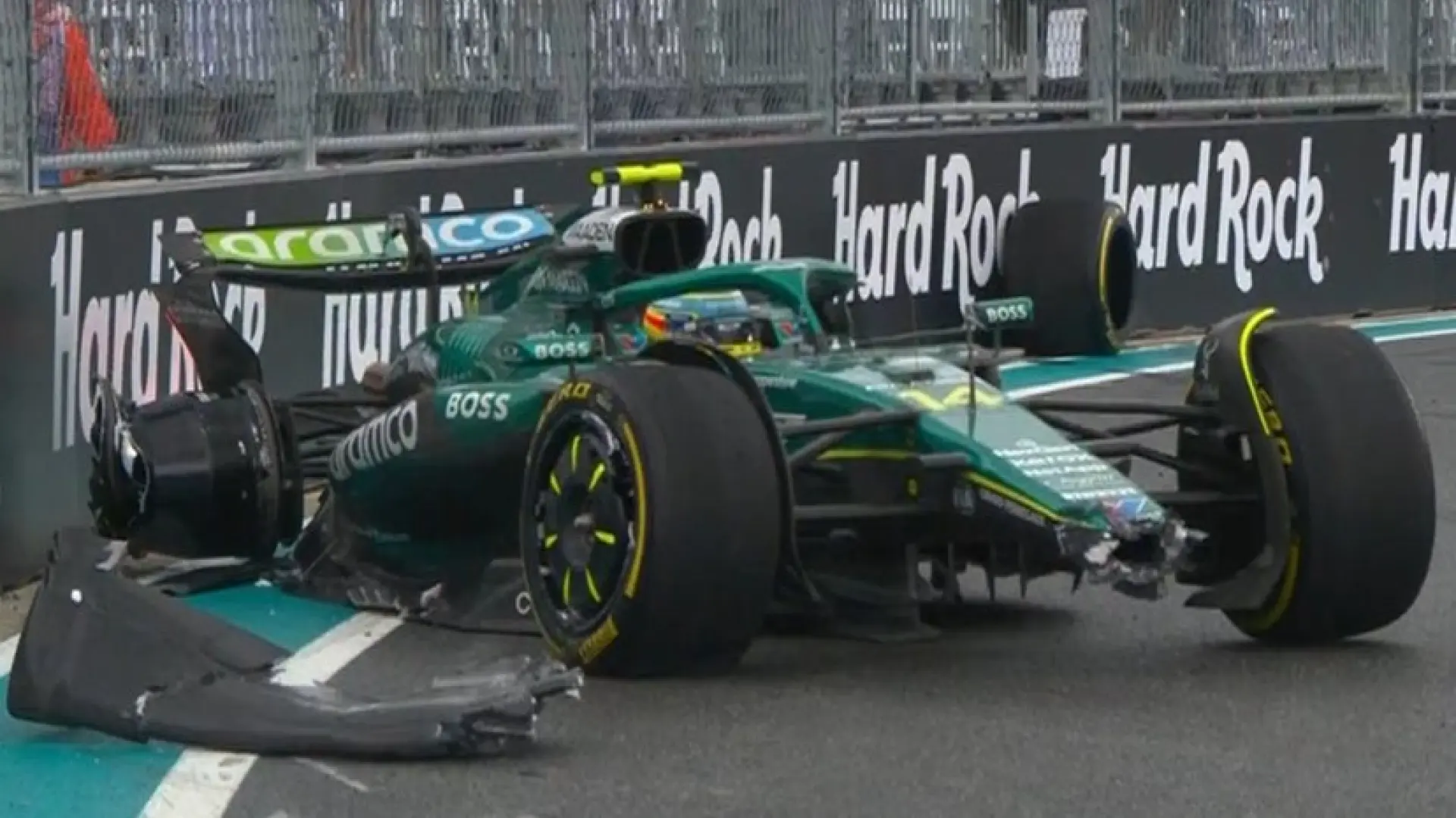 Desastre para Alonso y Sainz en el sprint de Miami: abandono de ambos y victoria de Norris