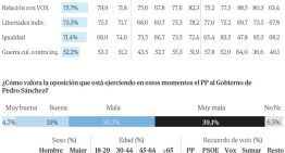 El 81% de sus votantes pide a Feijóo endurecer su oposición a Sánchez