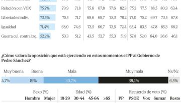 El 81% de sus votantes pide a Feijóo endurecer su oposición a Sánchez