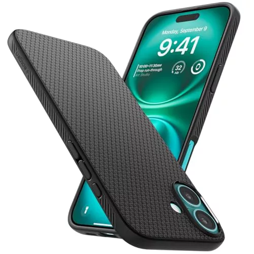Spigen Funda Liquid Air Compatible con iPhone 16 - Negro Mate