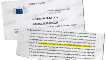 La Comisión Europea cuestiona la amnistía ante el Tribunal de la UE: «Parece una autoamnistía, parte del acuerdo para la investidura del Gobierno»