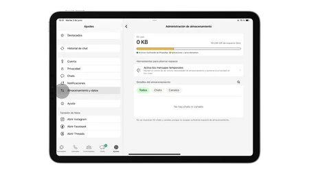 Almacenamiento Whatsapp