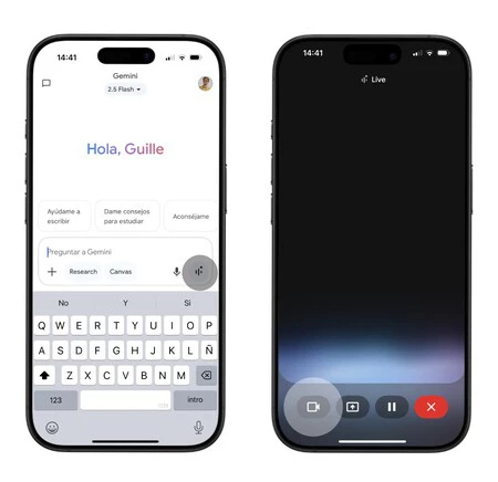 Gemini Live Camara Iphone