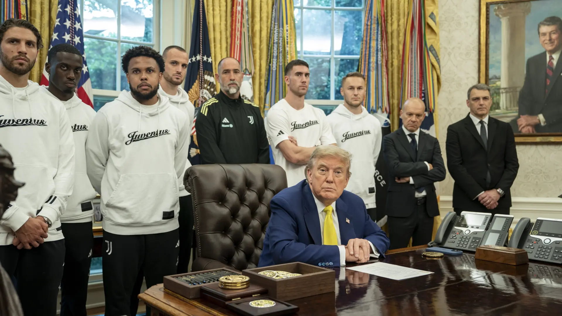 El incómodo momento de Trump con la Juventus sobre los deportistas trans: "¿Una mujer podría formar parte de tu equipo?"