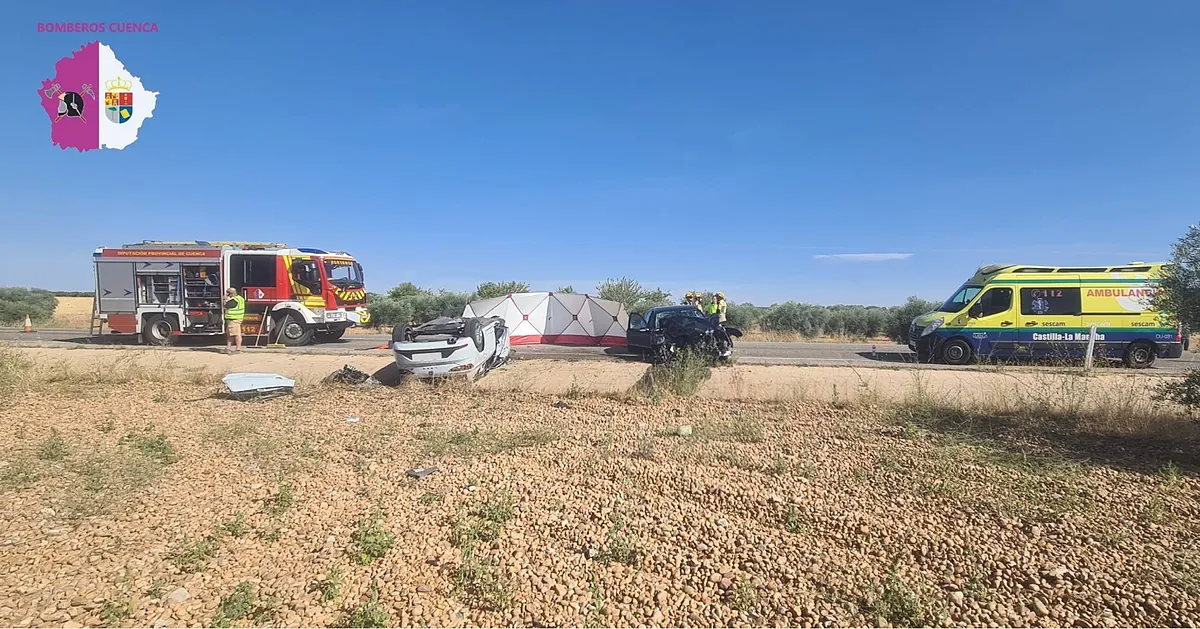 Cinco muertos en un choque de dos vehículos en la N-310 en Sisante (Cuenca)