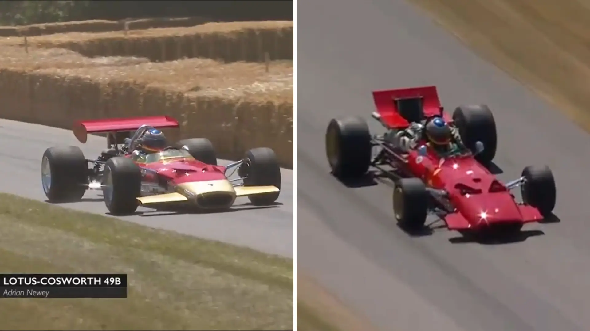 La exhibición del ingeniero Adrian Newey al volante de dos preciosos clásicos de F1: "Algunos los he construido como maquetas"