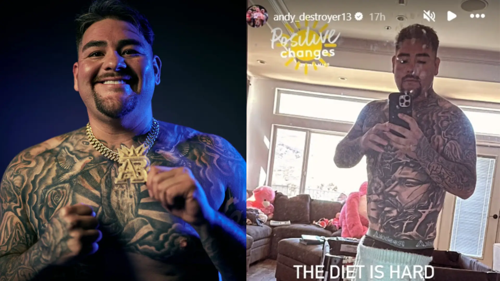 El radical cambio físico del excampeón del mundo de boxeo Andy Ruiz: "La dieta es difícil, lenta pero segura"