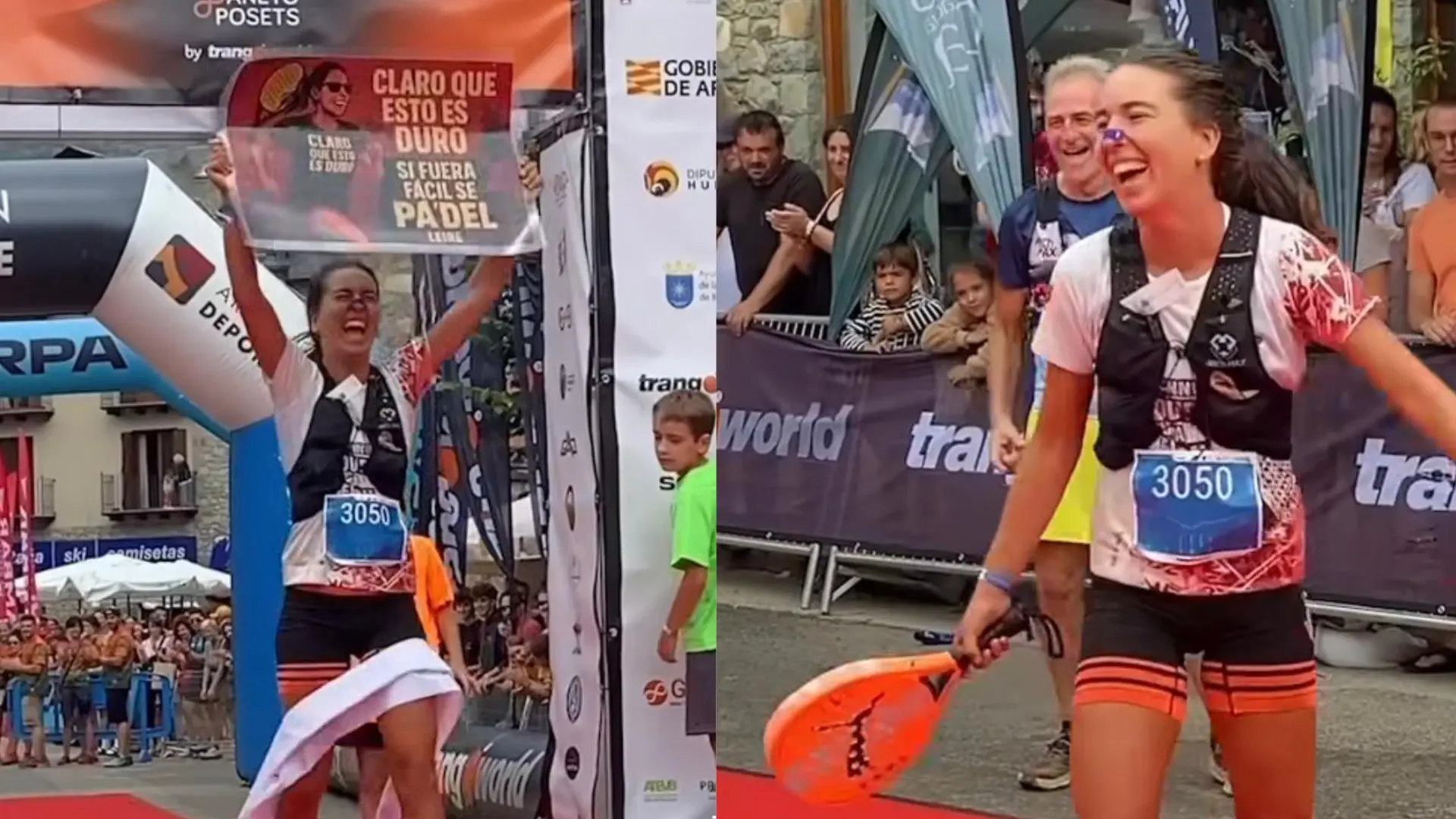 El polémico cartel de la ultrarunner Leire Fernández tras ganar la Maratón de las Tucas: "Si fuera fácil se llamaría padel"