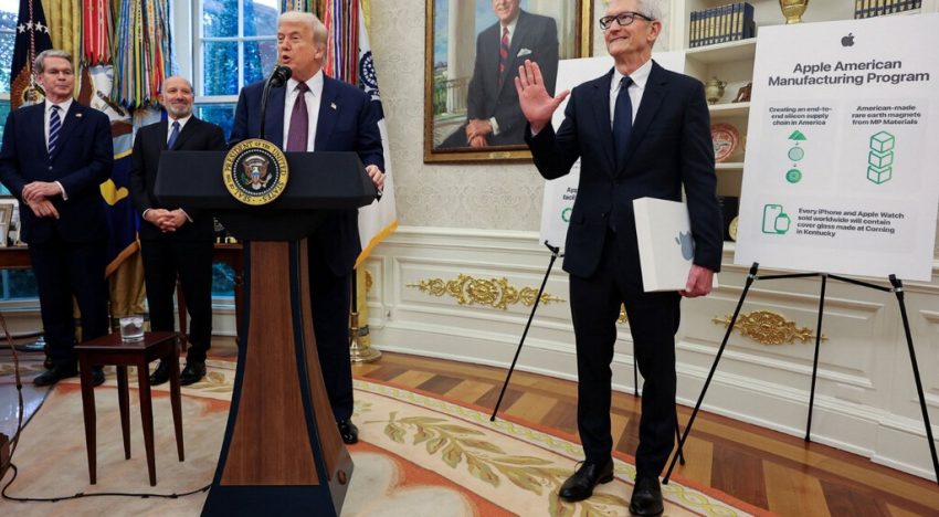 Trump lleva meses pidiendo un iPhone 'made in USA' para perdonar los aranceles a Apple. Al final se ha conformado con «solo» 515.000 millones de euros