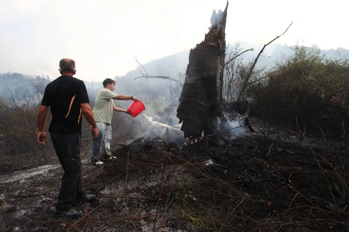 Detenido un septuagenario por encender la hoguera que provocó el incendio de Molinaseca (León)