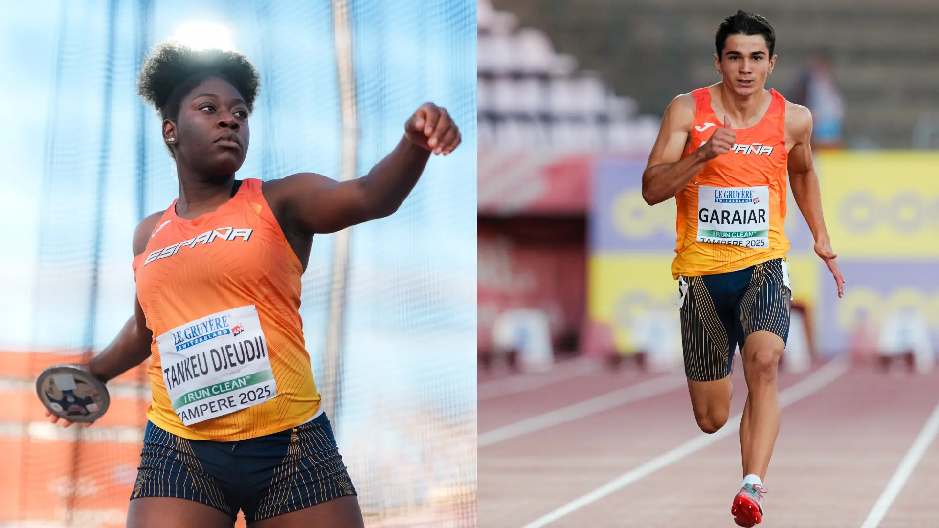 España conquista dos oros en el Europeo Sub-20: Andrea Tankeu en disco y Ander Garaiar en 100 m