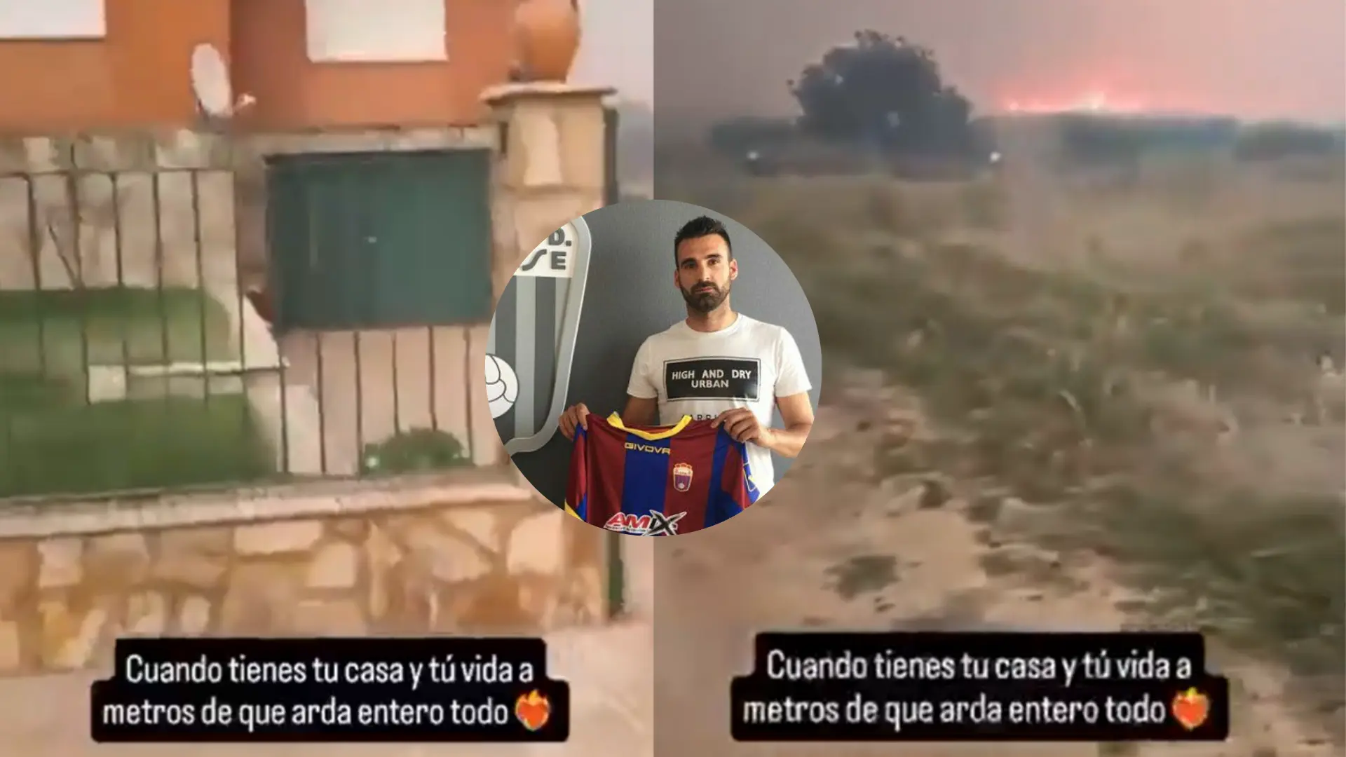 Los tensos momentos del exfutbolista Murci en un incendio de León: «Cuando tienes tu casa y tu vida a metros de que arda todo»