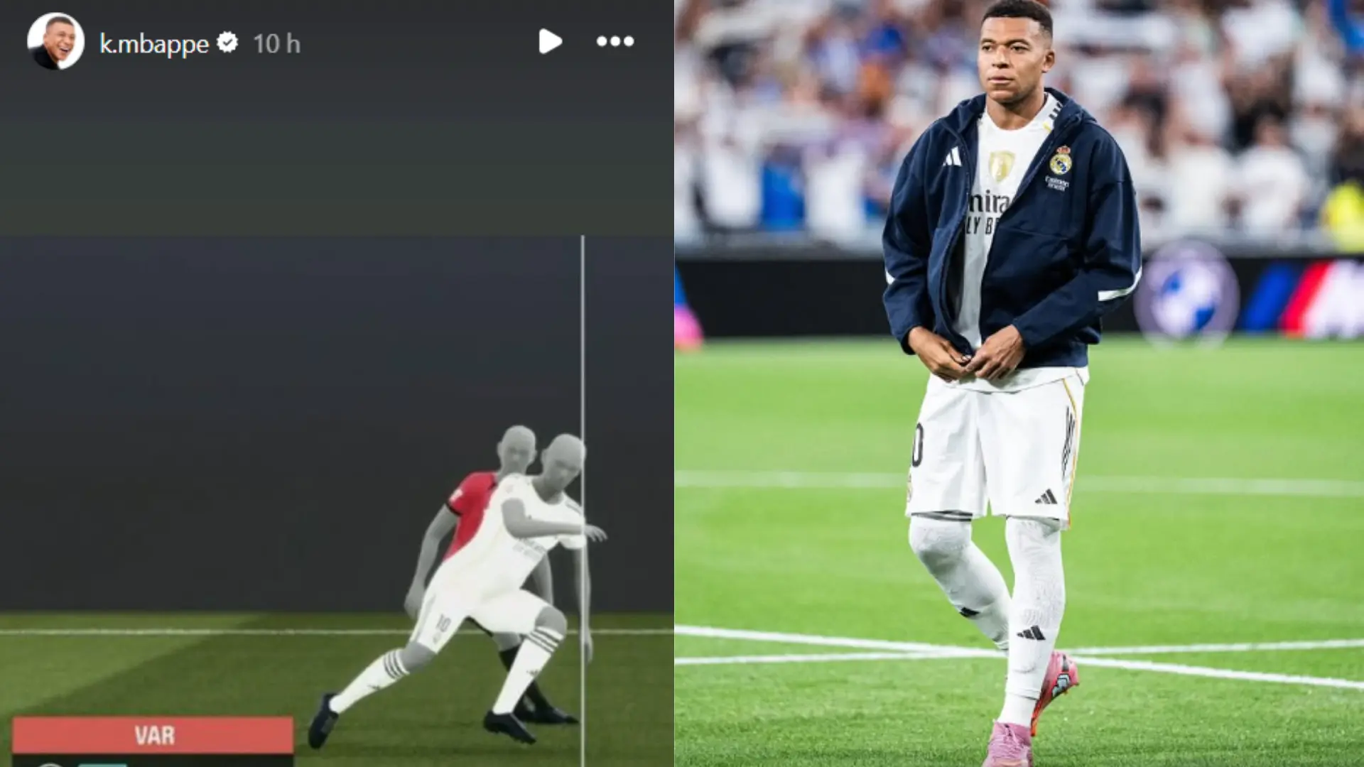 Kylian Mbappé comparte en redes su polémico gol anulado al Mallorca