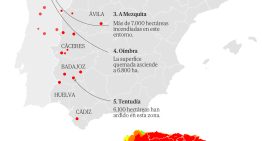 1.400 efectivos de Emergencias luchan por contener las llamas que avanzan sin tregua en Orense, Zamora y Cáceres