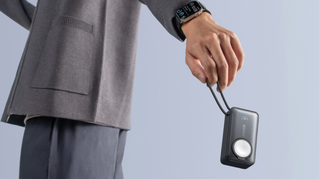 Esta curiosa batería portátil me parece una genialidad: incluye un módulo para el Apple Watch 