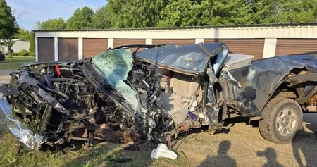 Estado del coche tras el accidente