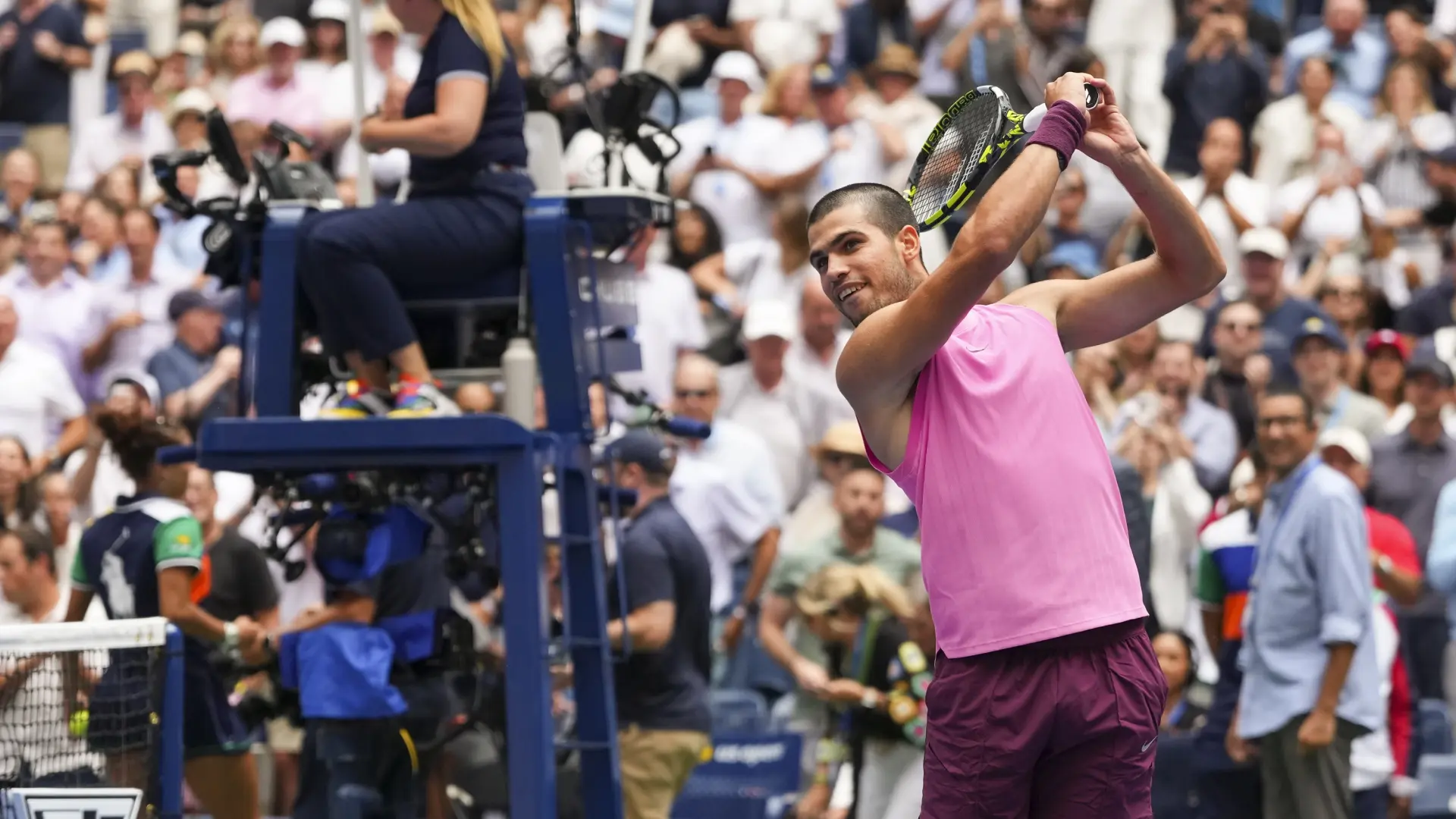 Carlos Alcaraz, guiño y reto a la leyenda del golf Sergio García en su descanso del US Open: «Me espera una ronda difícil contra él»