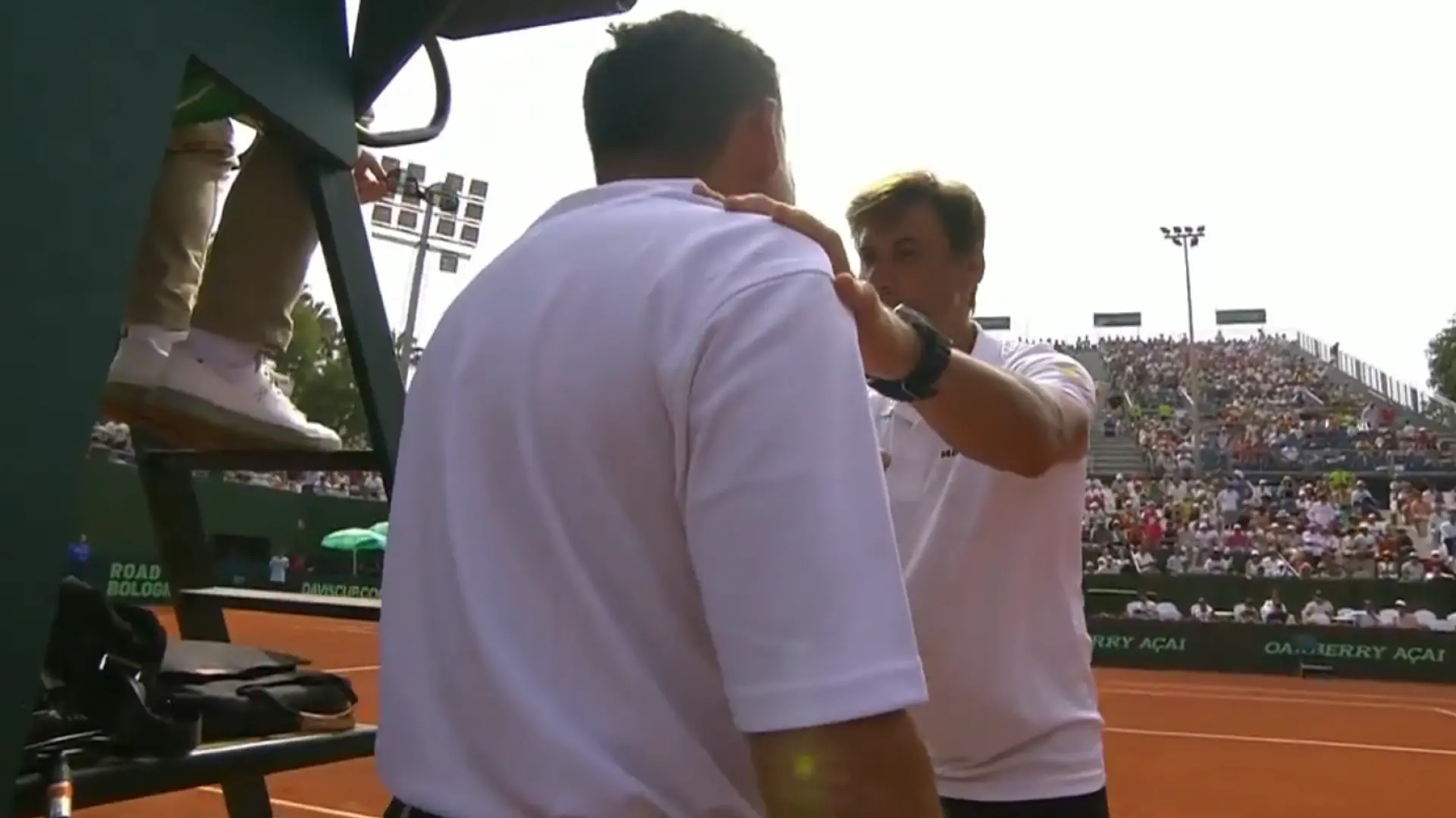 La tremenda bronca de David Ferrer al juez en pleno partido de Copa Davis: «Te hablo en español, que me entiendes perfectamente»