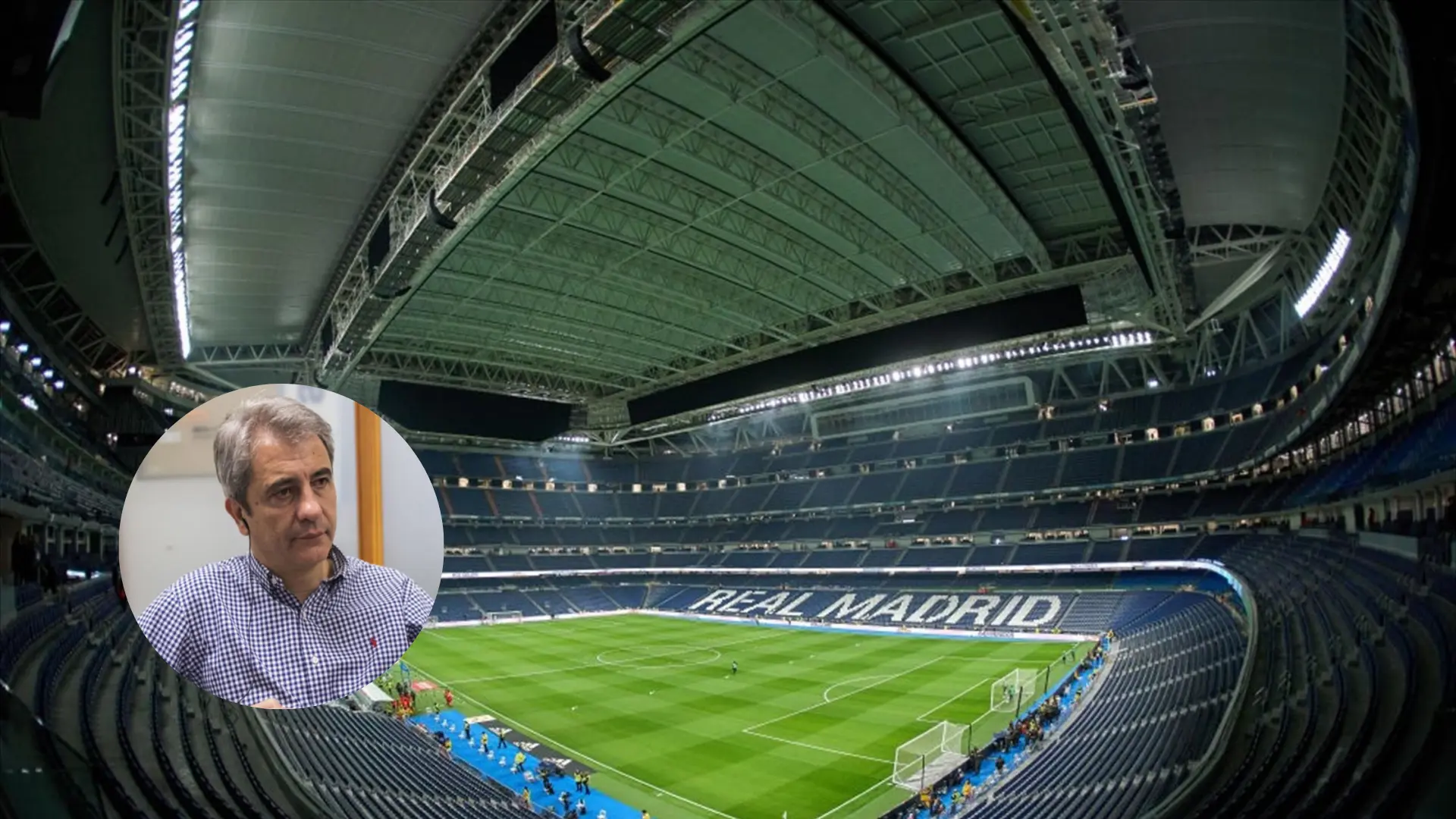 La queja de Manolo Lama por el calor en el Santiago Bernabéu: «Esto es una sauna, no entiendo por qué quieren el techo tapado»