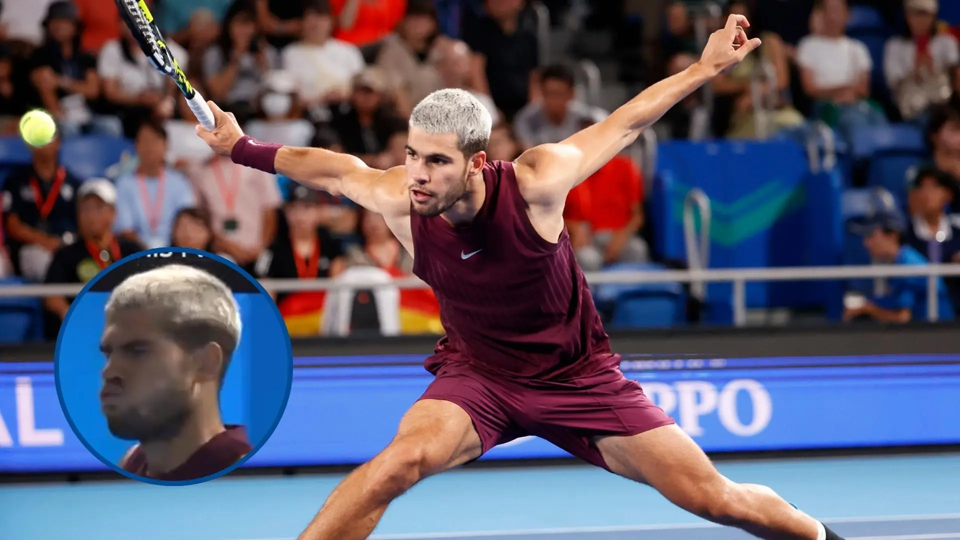 Se sorprendió a sí mismo: el increíble puntazo de Carlos Alcaraz ante Casper Ruud en el ATP 500 de Tokio